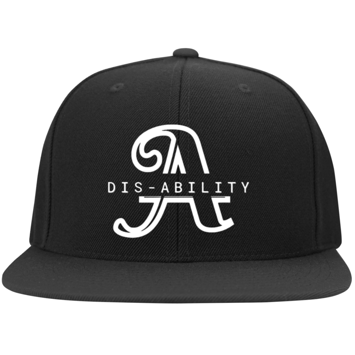 dis-ABILITY! 6297F Embroidered Flat Bill Twill Flexfit Cap