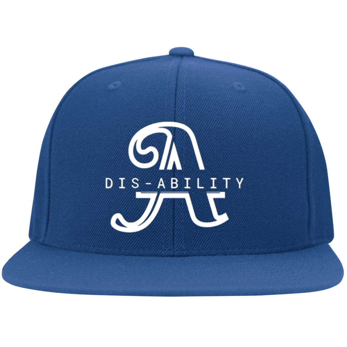 dis-ABILITY! 6297F Embroidered Flat Bill Twill Flexfit Cap