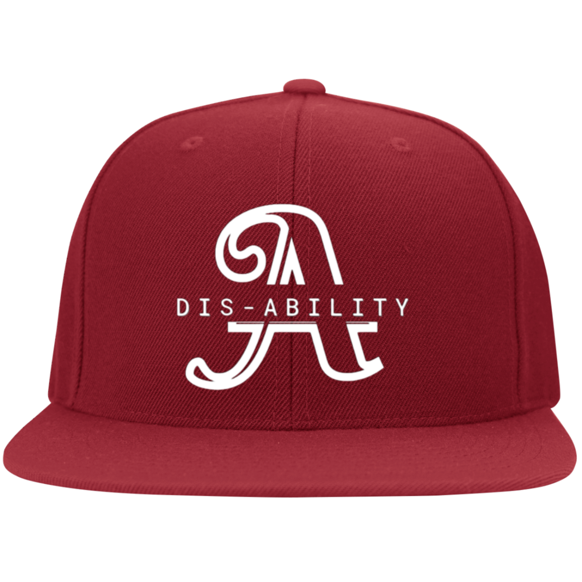 dis-ABILITY! 6297F Embroidered Flat Bill Twill Flexfit Cap